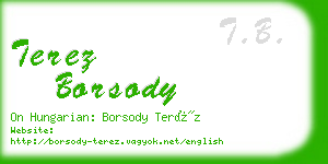 terez borsody business card